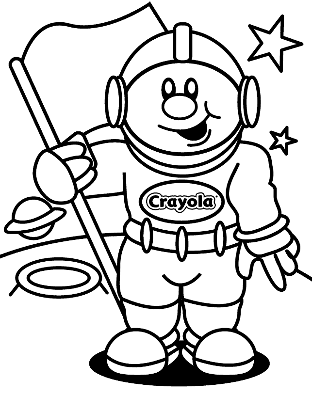 Plansa de colorat cu Astronaut 5 29